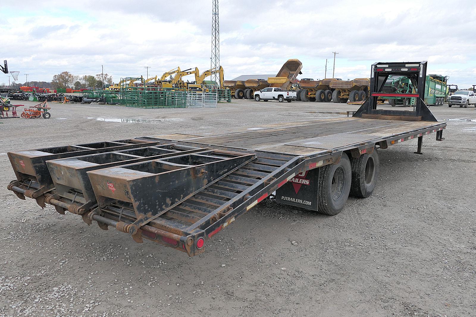 2020 PJ Gooseneck Flat Trailer, SN:4B5LD2822L3046590, 96''x22' Deck, 5' Bea