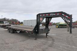 2020 PJ Gooseneck Flat Trailer, SN:4B5LD2822L3046590, 96''x22' Deck, 5' Bea