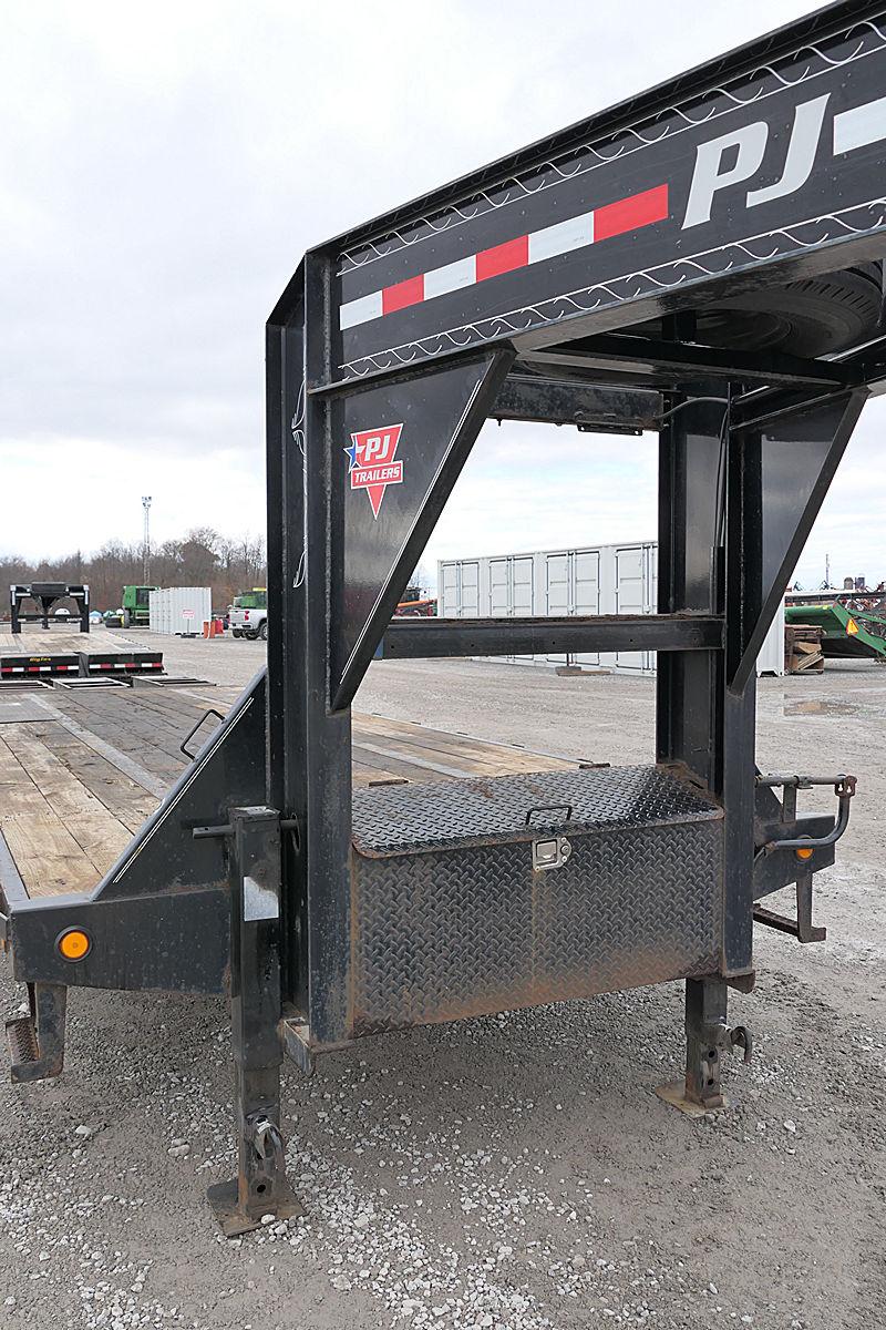 2020 PJ Gooseneck Flat Trailer, SN:4B5LD2822L3046590, 96''x22' Deck, 5' Bea