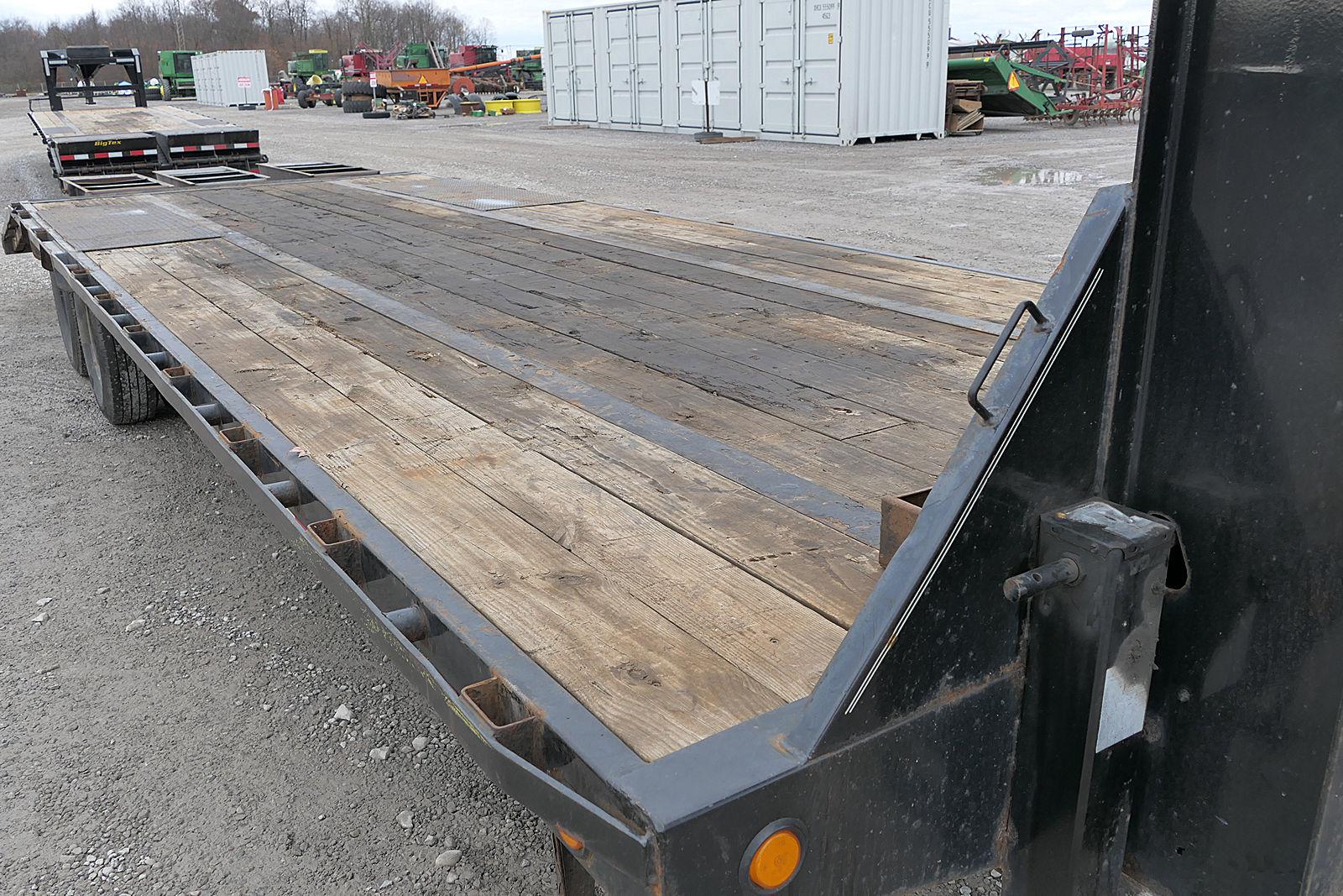 2020 PJ Gooseneck Flat Trailer, SN:4B5LD2822L3046590, 96''x22' Deck, 5' Bea
