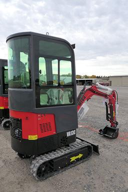 2023 Miva VA13C Mini Excavator, SN:VA13C040, Gas, Cab, Thumb, UNUSED. (tax)