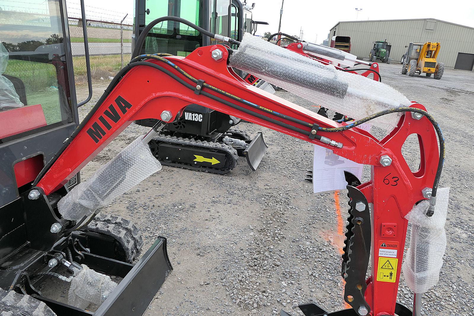 2023 Miva VA13C Mini Excavator, SN:VA13C040, Gas, Cab, Thumb, UNUSED. (tax)