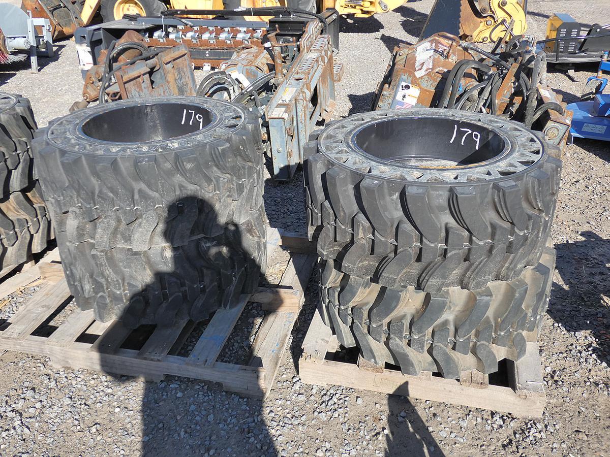 Lot of (4) AWP 850x340 Solid Airless Tires