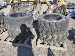Lot of (4) AWP 850x340 Solid Airless Tires