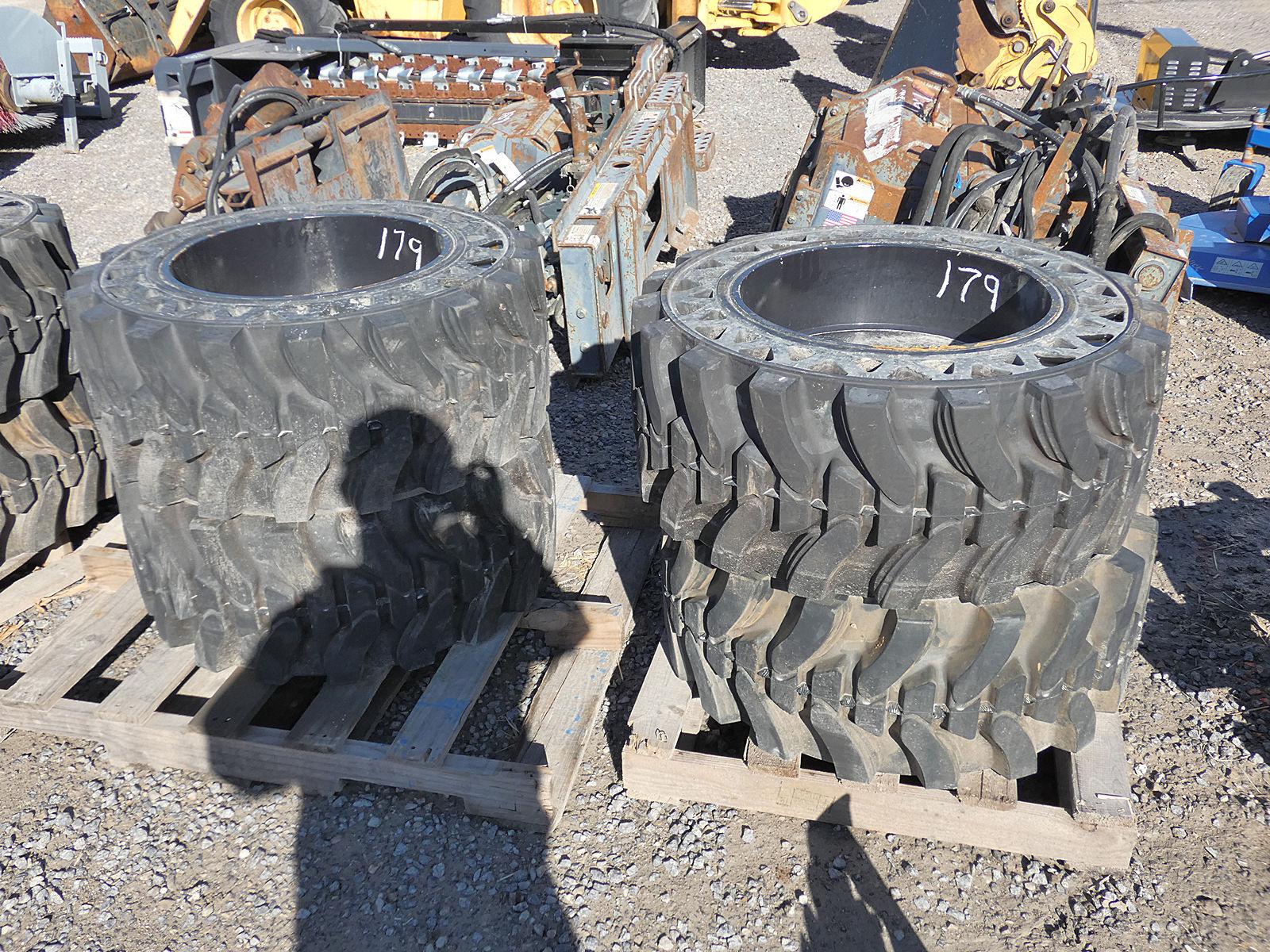 Lot of (4) AWP 850x340 Solid Airless Tires
