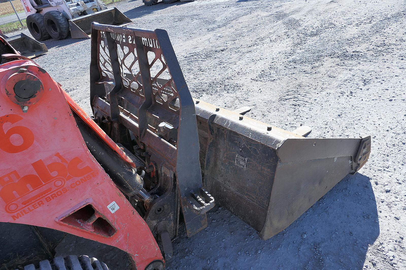 2014 Kubota SVL90 Skidloader, SN:14449, ROPS, Hyd. QT Bucket & Forks, Aux H
