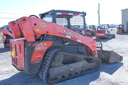 2014 Kubota SVL90 Skidloader, SN:14449, ROPS, Hyd. QT Bucket & Forks, Aux H
