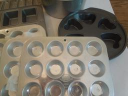 Angel food cake pan, mini muffin pans, heart cake pan, sm mini heart pan, loaf pan