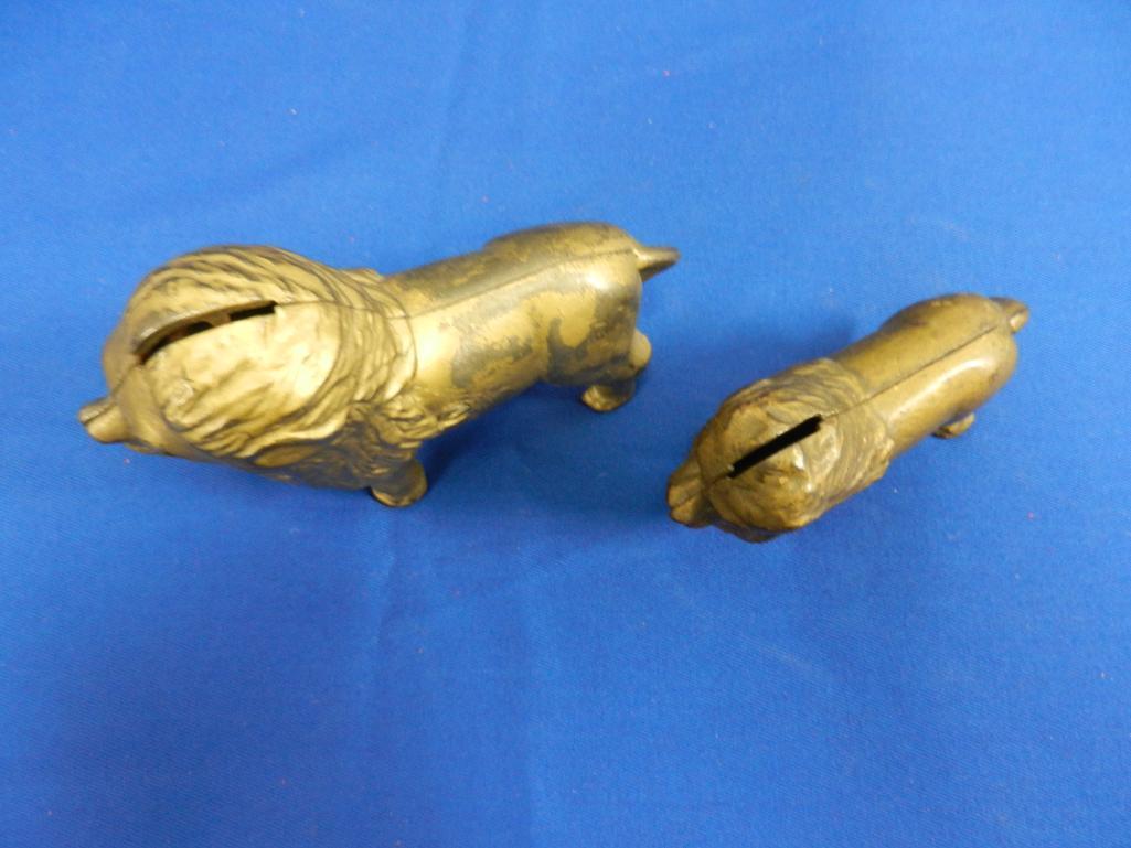 (2) Lion Coin Banks