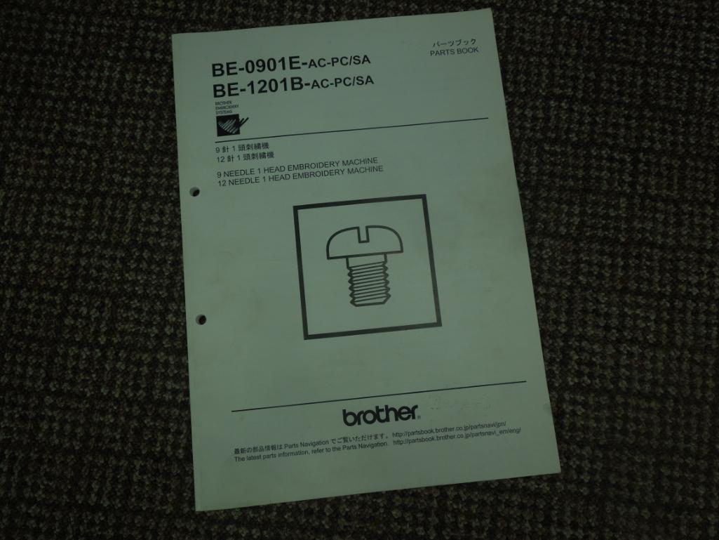 2008 Brother BE-0901E-AC-PC Commercial Embroidery Machine