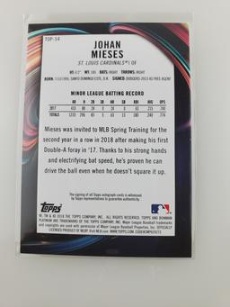Topps Bowman Platinum Auto Johan Mieses Card