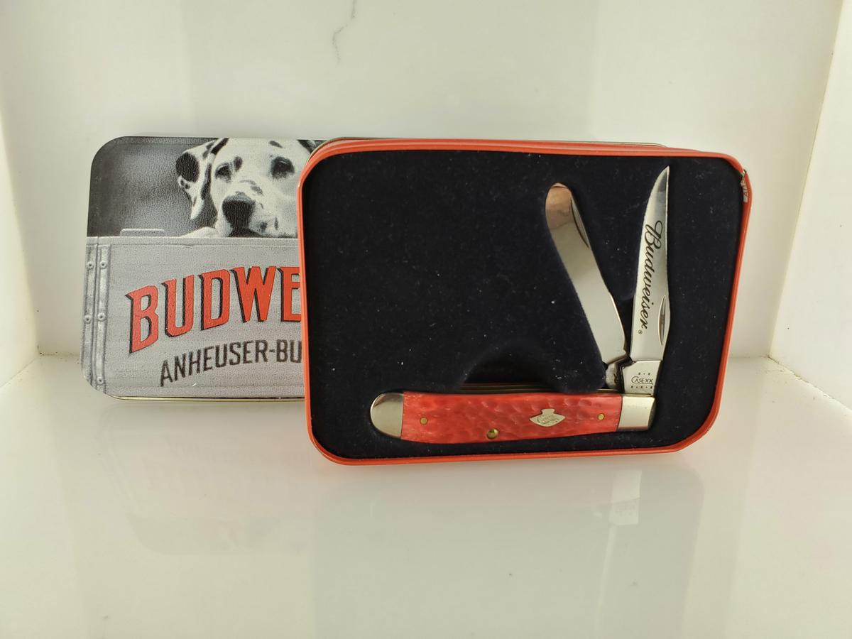 Case Xx 6207 Budweiser Knife In Tin