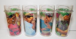 Set Of 4 Club Camel Plastic Tumblers From 1992
