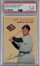 ULTRA RARE 1954 WILSON FRANKS PSA 4 ENOS SLAUGHTER