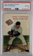 ULTRA RARE 1954 WILSON FRANKS PSA 2 VERN STEPHENS CARD