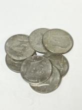 LOT OF 7 40% SILVER HALF-DOLLARS