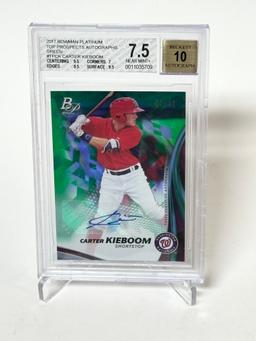 GRADED 2017 BOWMAN PLATINUM CARTER KIEBOOM AUTO 1 OF 75