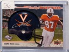 2010 UPPER DECK SWEETSPOT SUPERSTAR NFL RECIEVER AUTO CARD OF HERMAN MOORE (FORMER UVA PLAYER)