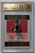 2018 DONRUSS SIGNATURE MARKS BECKETT GRADED GEM MINT 9.5 DESHAUN WATSON AUTO CARD