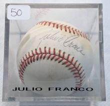 SUPERSTAR BASEBALL PLAYER JULIO FRANCO SIGNED BASEBALL