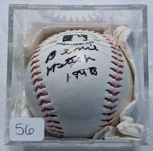 BERNICE "BERNIE" METESH SIGNED BASEBALL