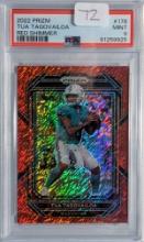 RARE SUPER SHORT PRINT #32 OF 35 MADE 2022 PANINI PRIZM RED SHIMMER TUA TAGOVAILOA CARD