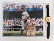 JIM THOME SIGNED PHOTO & 1995 CLEAVELAND INDIANS MLB WATCH