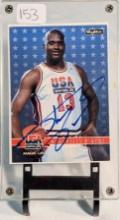1994 SKYBOX SHAQUILLE O'NEAL SIGNED USA BASKETBALL CARD W/ COA