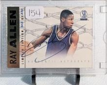 1997 SCORE BOARD RAY ALLEN SIGNED ROOKIE CARD #305 OF 500