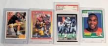 4 HOF ROOKIE CARDS 1990 SCORE #302 JUNIOR SEAU, 1989 SCORE #258 DERRICK THOMAS