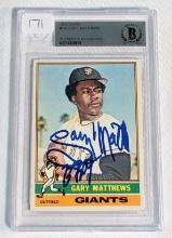 1976 TOPPS #133 GARY MATTHEWS AUTHENTIC AUTO