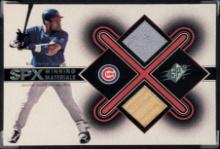 2001 UPPER DECK SPX "WINNING MATERIALS" SAMMY SOSA BAT & JERSEY RELIC CARD SGC NM-MINT+ 8.5