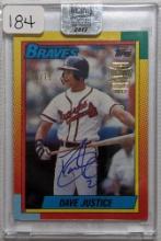 2017 TOPPS (1990) ARCHIVES #50 OF 79 DAVID JUSTICE AUTO CARD