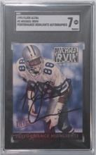 ULTRA RARE 1993 FLEER ULTRA "PACK PULLED AUTO INSERT CARD" HALL OF FAMER MICHAEL IRVIN SGC NM 7