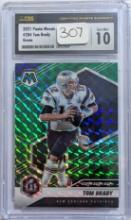 2021 PANINI MOSAIC #284 TOM BRADY "GREEN" CSG GEM MINT 10