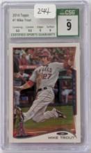 2014 TOPPS #1 MINE TROUT CSG MINT 9