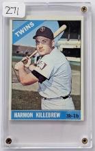 1966 TOPPS 3120 HALL OF FAMER HARMON KILLEBREW CARD IN SCREWDOWN CASE