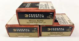LOT OF 3 BOXES FEDERAL 10MM AMMO