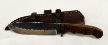 IPAK HANDMADE EAGLE FIXED BLADE WOOD HANDLE W/ SHEATH