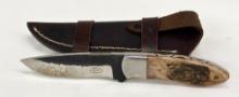 C.F.K CUTLERY COMPANY GRIZZLY BEAR HANDLE HUNTER KNIFE