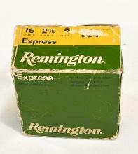BOX OF REMINGTON 16GA SHOTGUN SHELLS