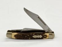 UNCLE HENRY SCHRADE USA 885UH STAG SENIOR RANCHER POCKET KNIFE