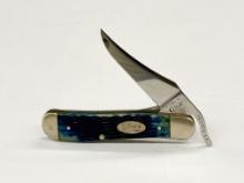 CASE XX MEDITERRANEAN BLUE BONE RUSSLOCK 61953L SS 9 DOT POCKET KNIFE