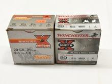 LOT OF 2 NEW BOXES WINCHESTER 20GA SHOTGUN SHELLS