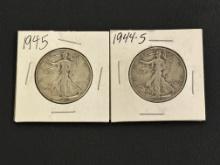 1944-S & 1945 WALKING LIBERTY HALF DOLLARS