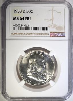 1958-D FRANKLIN HALF DOLLAR NGC