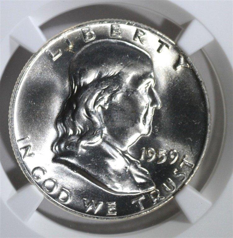 1959-D FRANKLIN HALF DOLLAR NGC