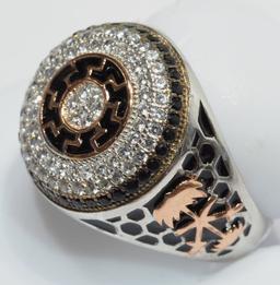 STERLING SILVER CUBIC ZIRCONIA RING