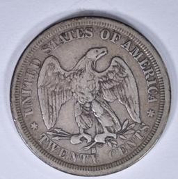 1875-S TWENTY CENT PIECE, F/VF