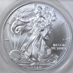 2014 (S) SILVER EAGLE ANACS MS-70 FIRST DAY ISSUE